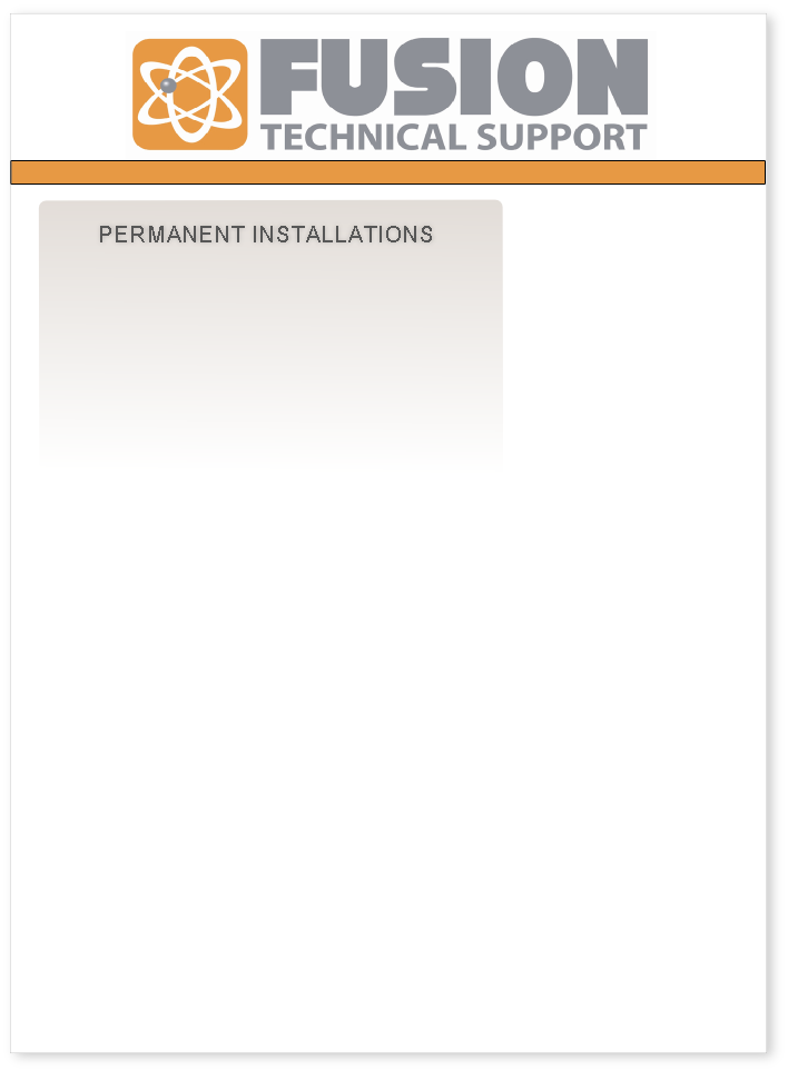 Permanent installations